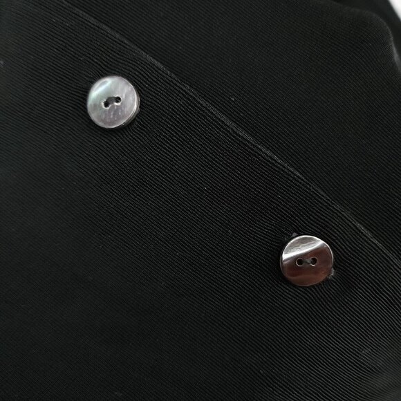 CHICO'S TRAVELERS Black Button Down Shirt Blouse Top Size 1 - Picture 10 of 11